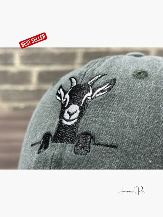 Embroidered Goat Peeking Baseball Cap - Adjustable Dad Hat for Men Women main image 5